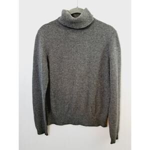 Croft&Barrow Women's Gray Cashmere Turtleneck Sweater In Size Small